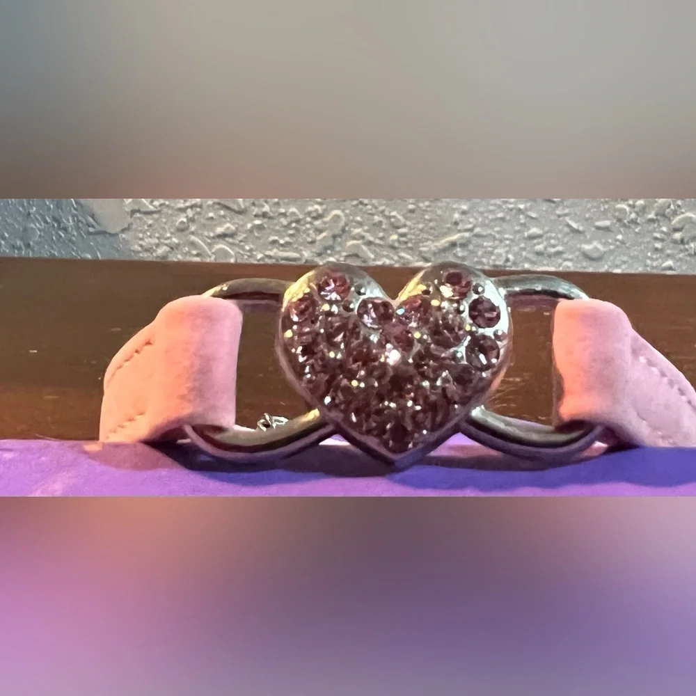 Cat Collar Pink Sparkling Heart